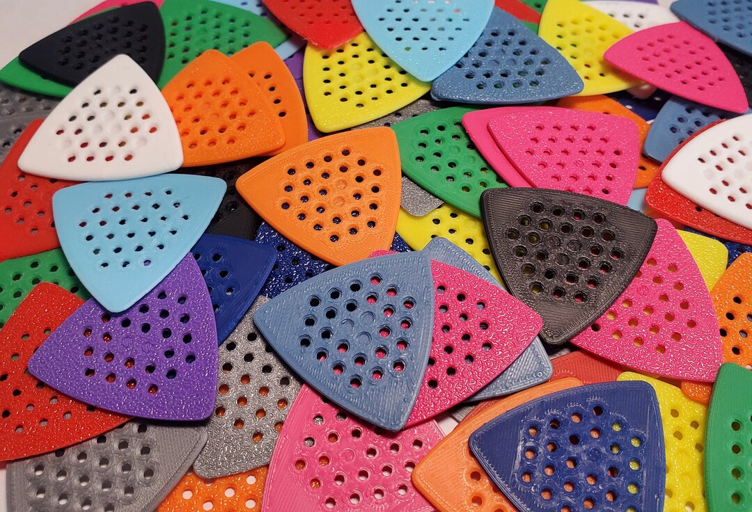 3D Printed Guitar Picks 10 PACK single Color Etsy