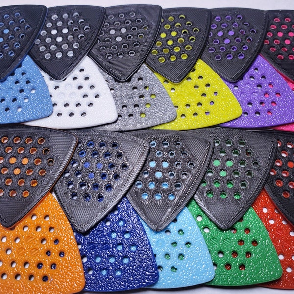 Dual Color 3D Printed Guitar Picks [10 PACK]