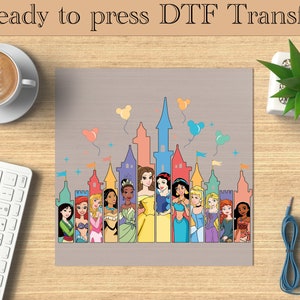 Princess Squad Ready To Press, Disney Heat Transfer, Princess DTF Transfer, Disney Princess Castle DTF, Disney Princess Heat Transfer