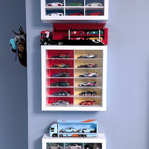 Mensola espositiva per modellini di auto in scala 1/64 per cornice IKEA Sannahed / Vetrina organizer da parete per Hot Wheels e Matchbox / Inserto per teca espositiva per modellini di auto immagine 2