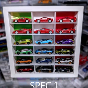 Mensola espositiva per modellini di auto in scala 1/64 per cornice IKEA Sannahed / Vetrina organizer da parete per Hot Wheels e Matchbox / Inserto per teca espositiva per modellini di auto immagine 3