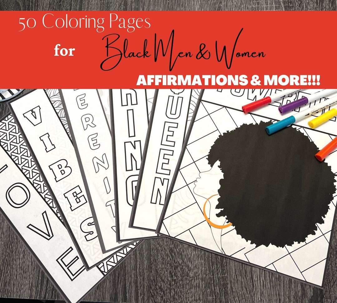Adult Coloring Pages, Positivity Coloring Pages, Affirmation Coloring