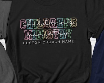 Ministry shirt for church staff personalized matching shirts, Sunday School t-Shirts,  Children's Ministry team gift, Custom Ministry tshirt