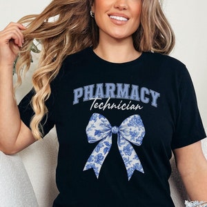 Camiseta de técnico de farmacia Coquette pharm tech para el equipo de farmacia, camiseta Cpth, camiseta de asistente de farmacia para estudiante de farmacia