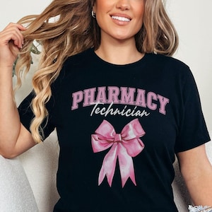 Camiseta de técnico de farmacia Coquette pharm tech para el equipo de farmacia, camiseta Cpth, camiseta de asistente de farmacia para estudiante de farmacia