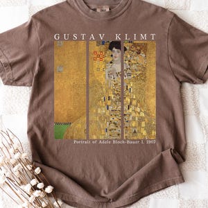 Klimt Portrait of Adele Shirt, Adele Bloch-Bauer 1907 Art Tee, Gustav Klimt Shirt, Famous Painting Shirt, Art Lover Gift, Comfort Colors