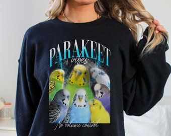 Budgie sweatshirt, Bird lover sweater, Budgie mom sweatshirt, Parakeet budgie crewneck, Gift for parakeet owner, Bird shirt funny