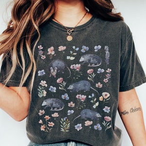 Possum Shirt Comfort Colors for Opossum lover gift, Possum t shirt, Cottagecore opossum t-shirt,  Possum Gift cute animal lover graphic tee