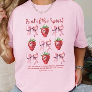 Fruit of the spirit shirt Galatians 5:22 Comfort Colors gift for believer, Christian shirt for woman, Faith based tshirt, Bible verse gift