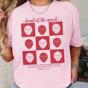 Fruit of the spirit shirt Galatians 5:22 Comfort Colors gift for believer, Christian shirt for woman, Faith based tshirt, Bible verse gift