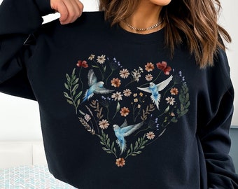 Budgie sweatshirt, Bird lover sweater, Budgie mom sweatshirt, Parakeet budgie crewneck, Gift for parakeet owner, Bird shirt funny