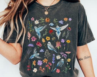 Budgie shirt Comfort colors gift for Bird lover tshirt, Parakeet budgie mom shirt, Budgie owner t shirt, Budgie mom gift, Bird shirt funny