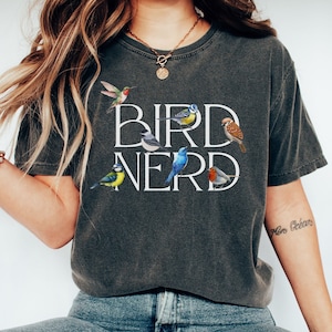 Bird nerd shirt Comfort colors gift for bird owner, Bird owner t-shirt gift for birdwatcher, Bird lover graphic tee, Cute birds gift