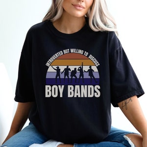 Boy bands shirt Comfort colors gift for 90s music lover tshirt, Boy band fan graphic tee Christmas gift funny reunion era t shirt