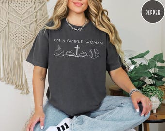 Softball mom shirt Comfort Colors gift for Jesus Coffee Softball mama t-shirt, Softball gift for family, Softball lover shirt for game day