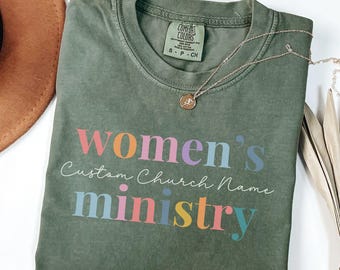 Personalized Women's Ministry Shirt, Custom Christian Tee, Childrens Ministry Shirt, Church Staff T-Shirt, Youth Worship Tee, Outreach Gift