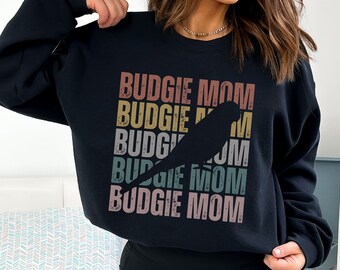 Budgie sweatshirt gift for Bird lover sweater, Budgie mom sweatshirt, Parakeet budgie crewneck, Gift for parakeet owner, Bird shirt funny