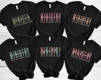 Ministry shirt for church staff personalized matching shirts, Sunday School t-Shirts, Women's Ministry team gift, Custom Ministry t shirt