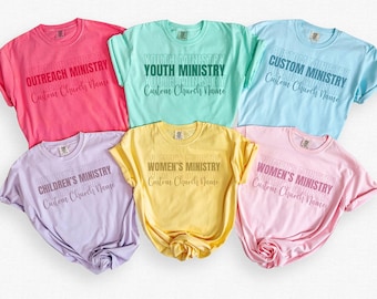 Ministry shirt for church staff personalized matching shirts, Sunday School t-Shirts, Women's Ministry team gift, Custom Ministry t shirt