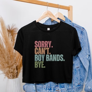 Boy bands crop top gift for 90s music lover tshirt, Boy band fan graphic tee, Reunion concert tee, 90s nostalgia boy band shirt