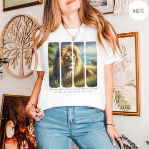 You&#39;ve got a Lion inside those lungs shirt Comfort Colors gift for Christian shirt for woman, Faith based tshirt, Bible verse gift, Praise