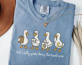 Silly goose Social Worker shirt Comfort Colors  gift for School Counselor, MSW Graduation Gift, Social Work tshirt, Therapist gift
