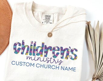 Personalized Children's Ministry Shirt, Custom Christian Tee, Doodle Womens Ministry Shirt, Church Staff T-Shirt, Youth Worship Tee
