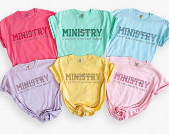 Ministry shirt for church staff personalized matching shirts, Sunday School t-Shirts, Women's Ministry team gift, Custom Ministry t shirt