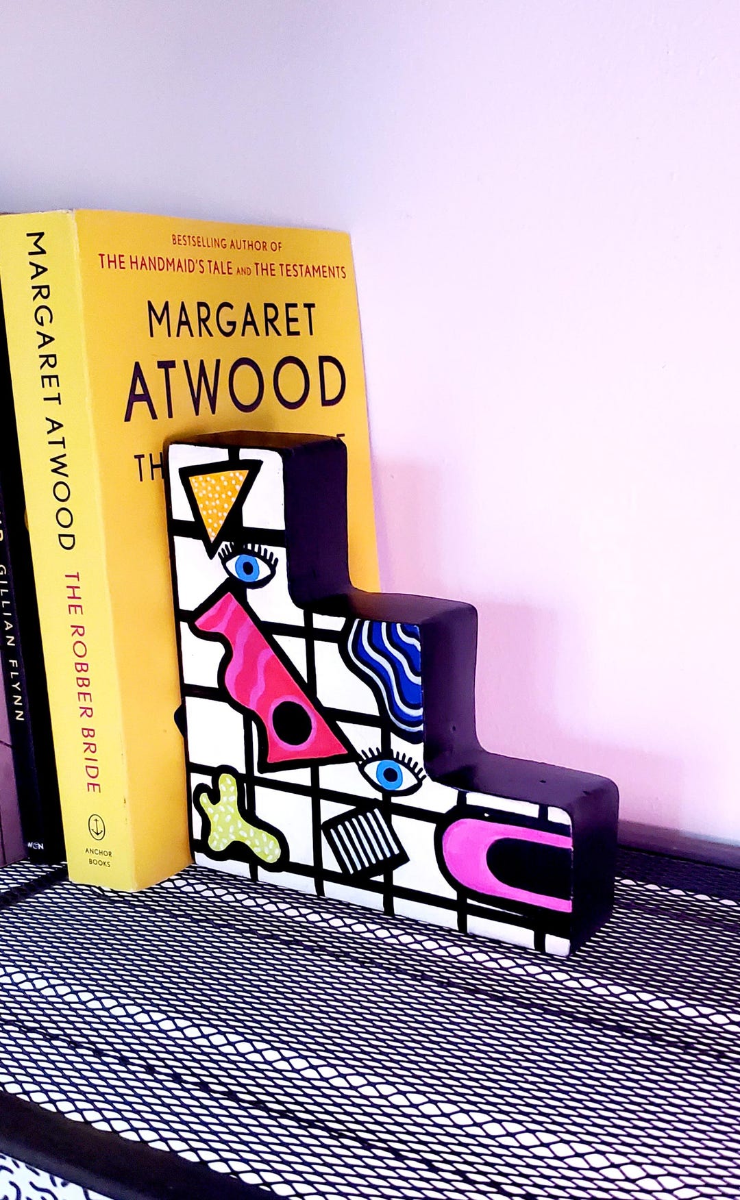 Memphis Style Bookend | Modern Art Bookend | Scuptural Bookend ...