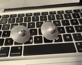 3D printed UFO Earrings.