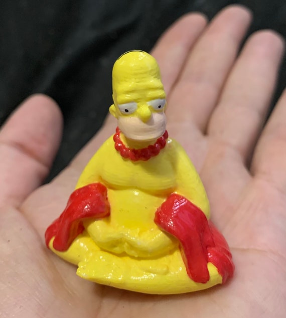 Vintage Homer Simpson 1990 Burger King Figure Gone Fishing Figurine