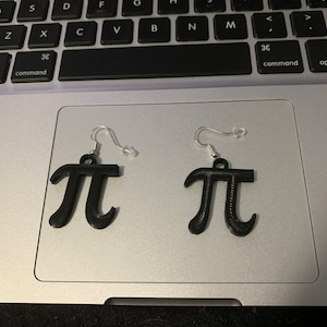 3D printed Pi earrings