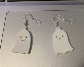3D printed Ghost earrings.