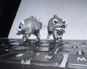 3D printed JIMOTHY the Raccoon Earrings!