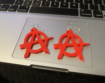 3D printed Anarchy Earrings