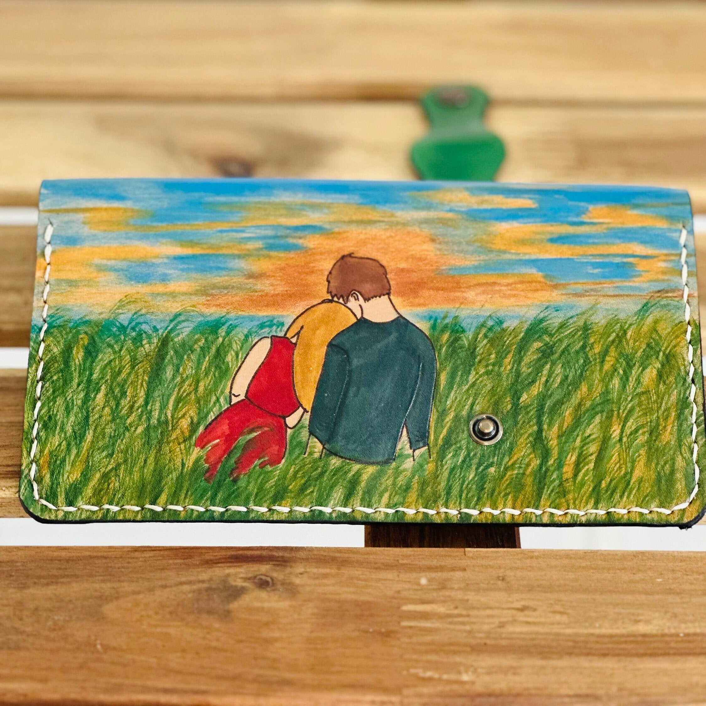 Hand Painted Wallet for Love Unique Gift Ideaoriginal Gift 