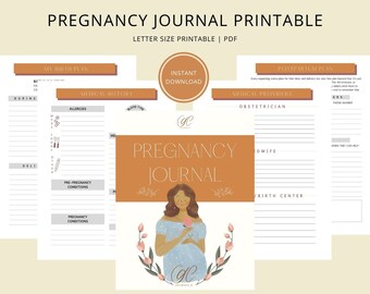 Digital Pregnancy Journal | Pregnancy Planner Printable | Pregnancy Memory Book | Expecting Mom Journal | Gender Neutral | Minimalist | PDF