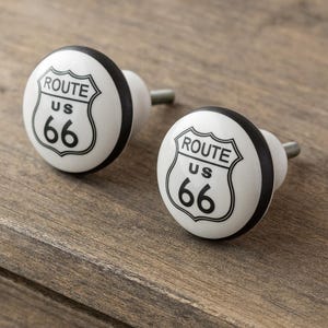 White & Black Route 66 Knob