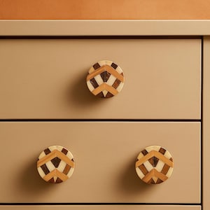 Inlay Round Wood Knob