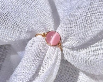 Pink Quartz Inspired Ring