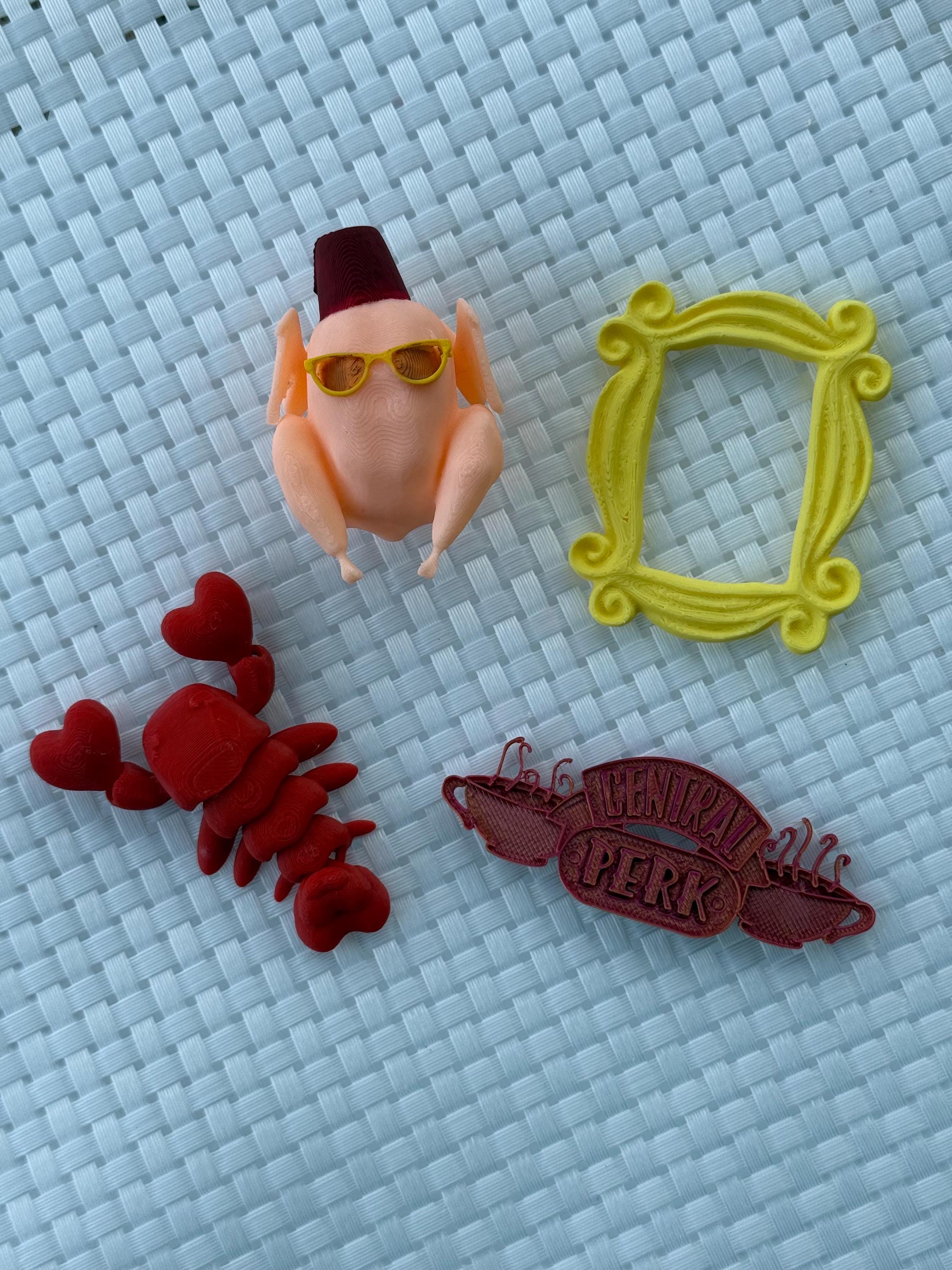 Friend Magnet Set, Turkey, lobster, sign, and picture frame