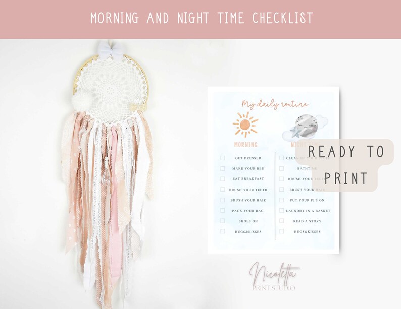 Morning Routine Chart, Morning Routine Checklist, Kids Routine Chart ...