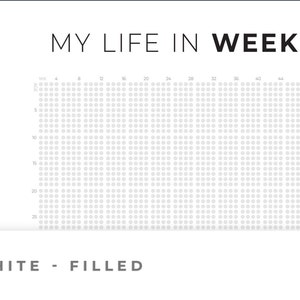 My Life in Weeks Art Print, Fillable Lifetime in Weeks Poster ...