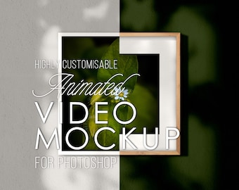 Mockup video Square Art: modello PSD animato per Photoshop