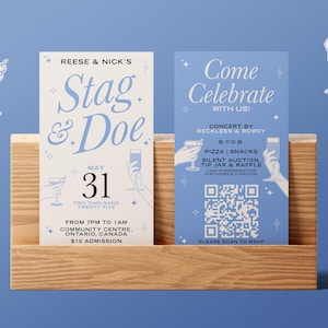Stag and Doe Invitation | Fully Editable Template