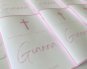 Libro de actividades para bautizos, recuerdo de evento / Descarga digital / Portada personalizada / Fuente personalizada / Recuerdo de bautizo