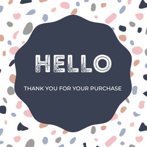 10cm x 15cm Terrazzo Thank You Cards, Small Business Thank You, Business Cards 4inch x 6inch