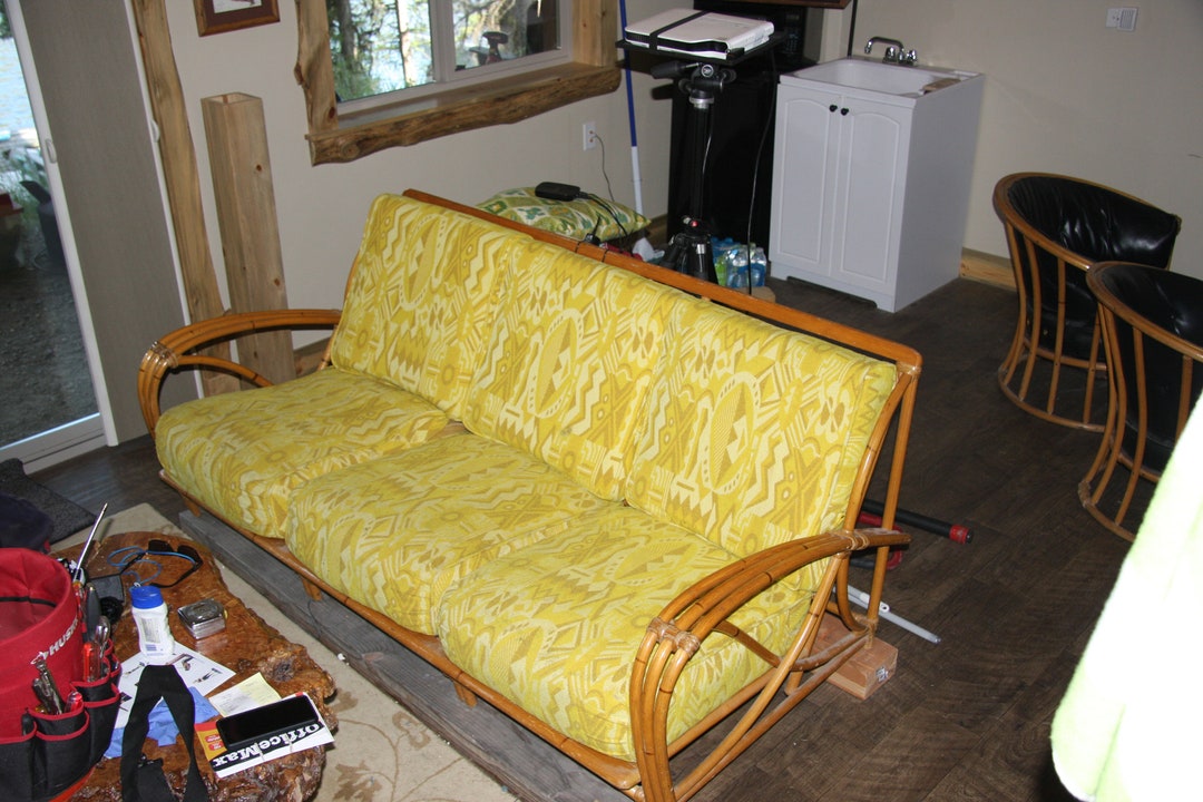 Heywood Wakefield Faux Bamboo Couch Etsy