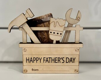 Baltic Birch Toolbox Gift Card Holder - Father's Day Gift