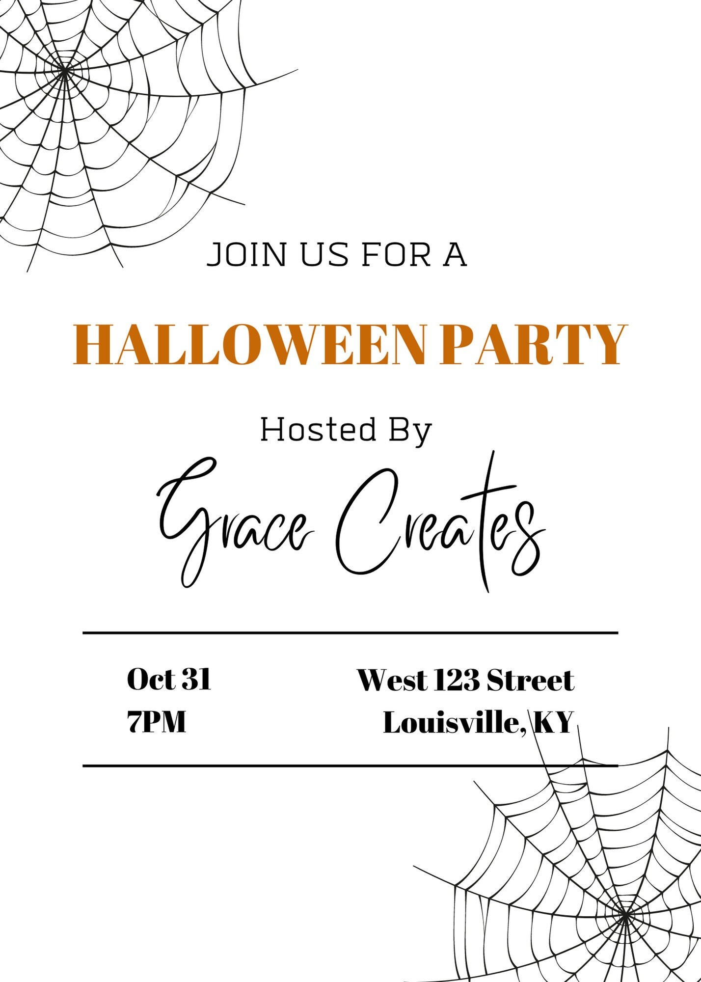 Halloween Party Invitation - Template - Etsy halloween-party-invitation-template-etsy